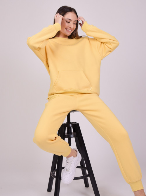 Embroidered jogging bottoms - Yellow