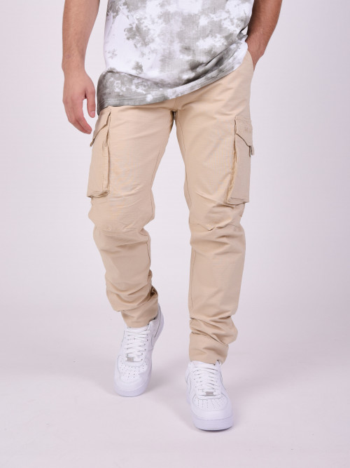 Textured cargo pants - Ivory