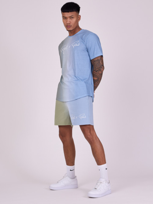 Two-tone gradient shorts - Khaki