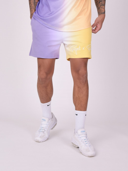 Zweifarbige Shorts mit Farbverlauf