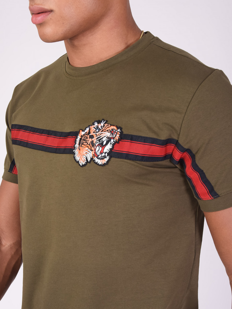 T-Shirt with Tiger Patch