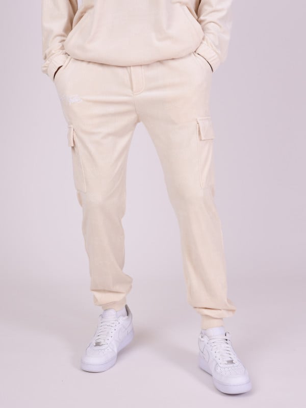 Jog pant en velour gaufré