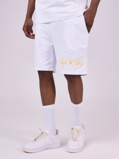 One piece Unterschrift Luffy Shorts - Weiß