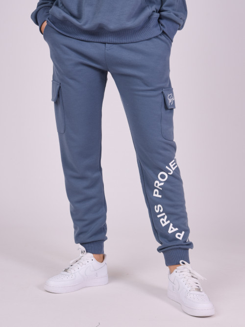Pantalones de chándal con bolsillos - Azul