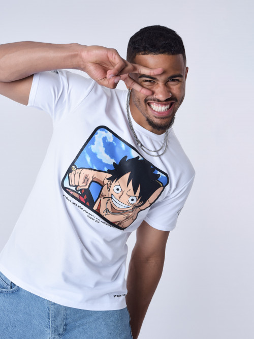 One Piece Luffy T-Shirt - Weiß