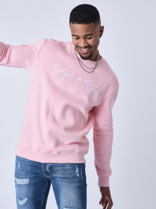 Unisex round-neck sweatshirt Essentials Project X Paris - Rose