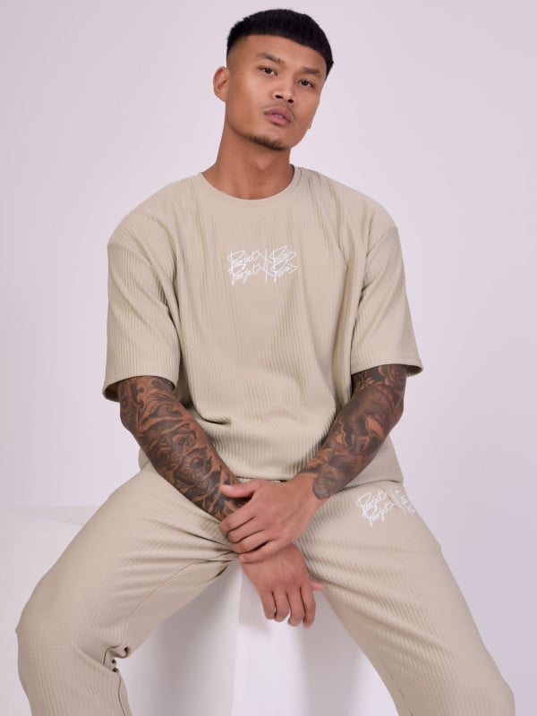 Tee-shirt oversize en matière texturé