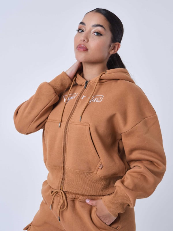 Veste zippé à broderie signature