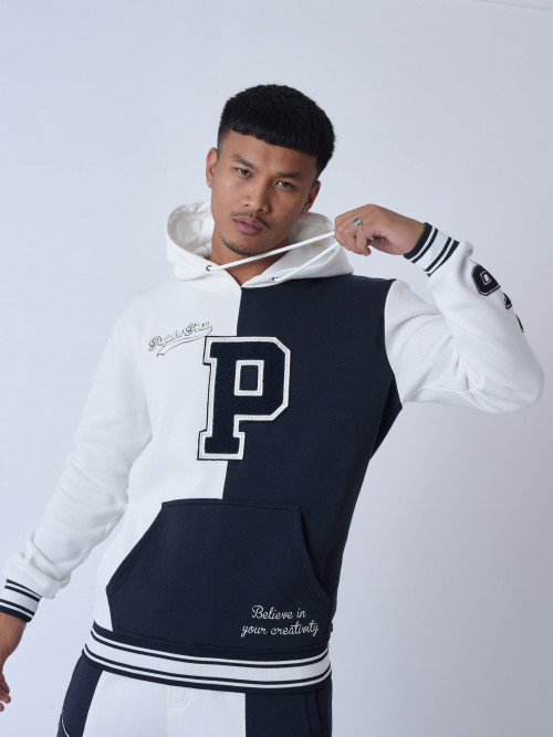 University-style hoodie with logo - Blue