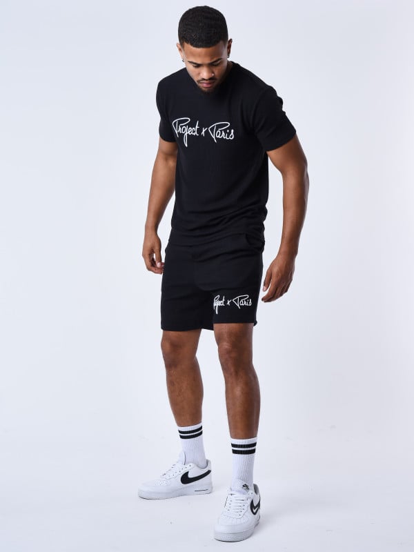 Embroidery Logo Signature Waffle T-shirt