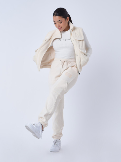 Quilted Jogging bottoms - Beige