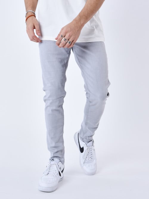 Jean slim Basic - Gris clair