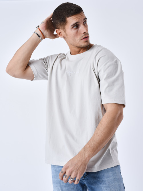 T-shirt com logógênero bordado Project X Paris - Cinzento claro