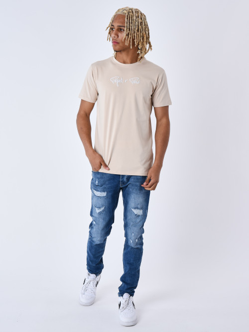 Project X Paris Essentials embroidery tee-shirt - Beige