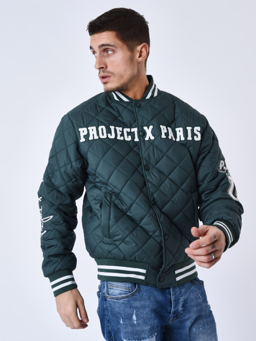 Teddy quilted jacket - Green