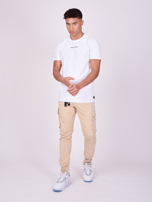 Jean Cargo pockets and tightening strap at the bottom - Ivory