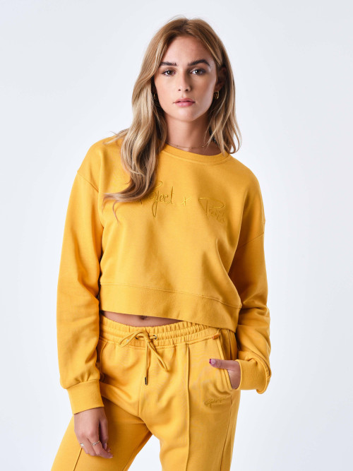 Loose-fitting basic sweatshirt - Yellow