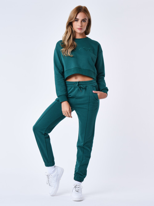 Pantaloni da jogging elasticizzati basic - Verde