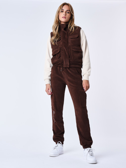 Quilted Jogging bottoms - Brown