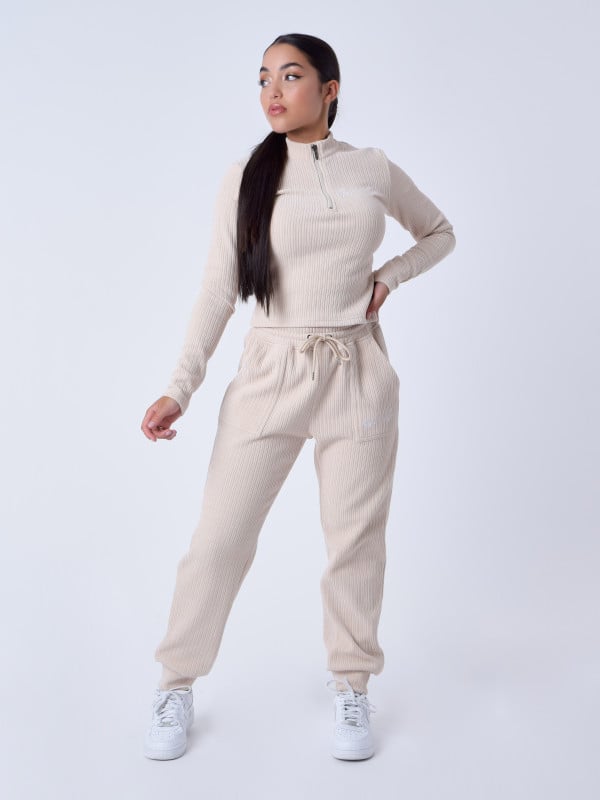 Pantalon de jogging velours côtelé - Femme