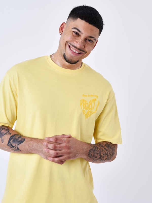 project x paris T-shirt cœur impression en relief