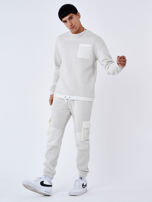 Jogging bottoms with reflective pockets - Light grey