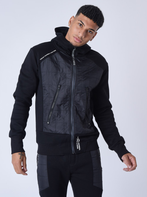 Quilted yoke jacket - Black
