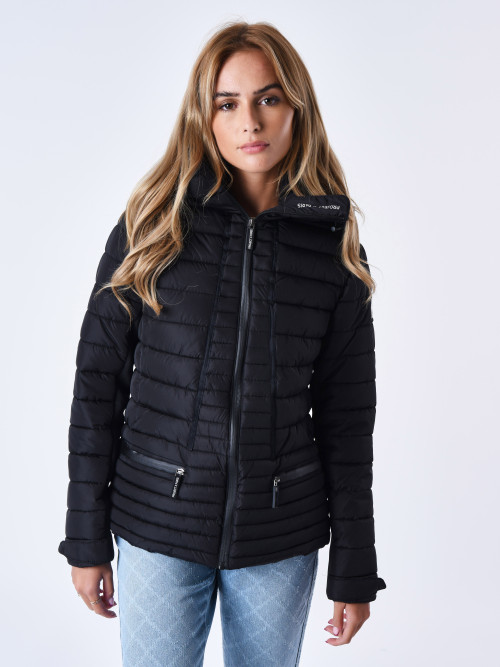 Quilted down jacket - Black