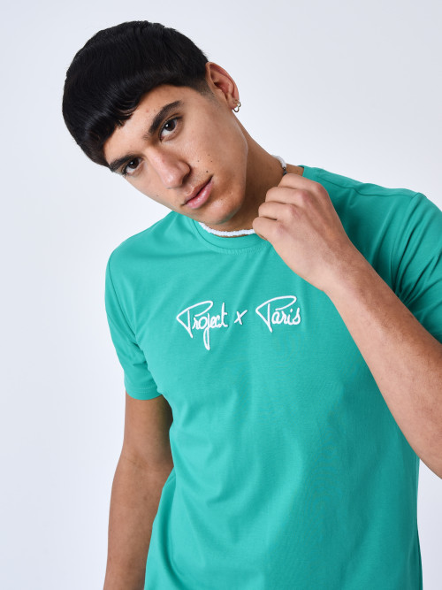 Tee-shirt Essentials broderie relief Project X Paris - Vert