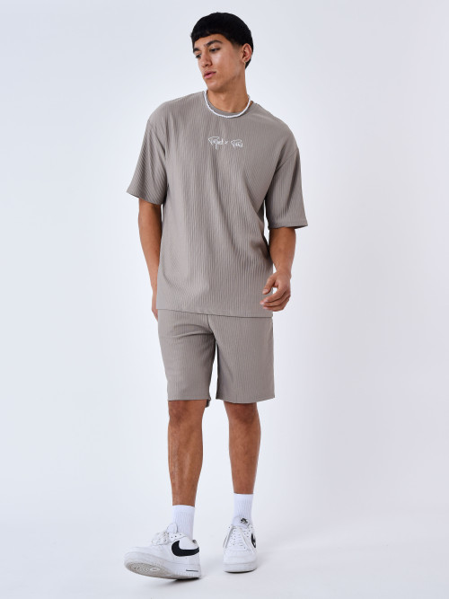 Plain textured shorts - Mole