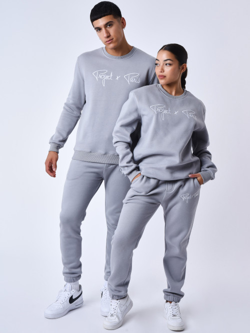 Unisex round-neck sweatshirt Essentials Project X Paris - Light grey
