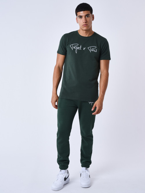 Essentials Camiseta básica bordada Project X Paris - Verde