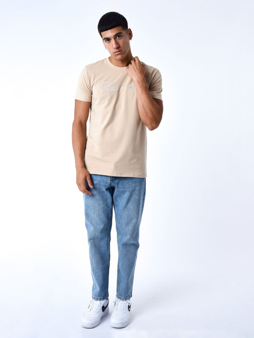 Essentials Project X Paris basic embroidery tee-shirt - Putty
