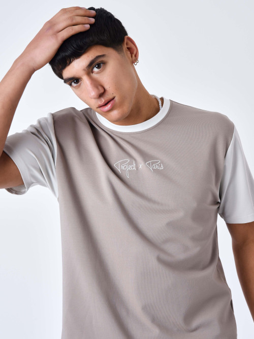 Colorblock T-Shirt - Taupe