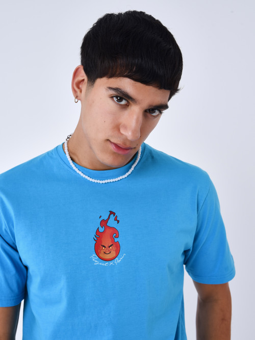 Emoji T-Shirt - Türkis