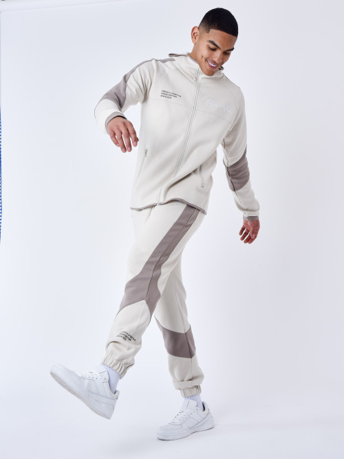Two tone Jogging bottoms - Greige