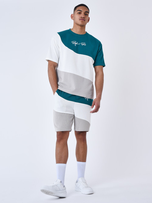 Shorts Tricolor Style Mesh - Grün