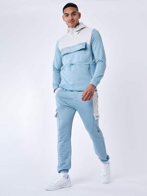 Bas de Jogging style cargo bicolore