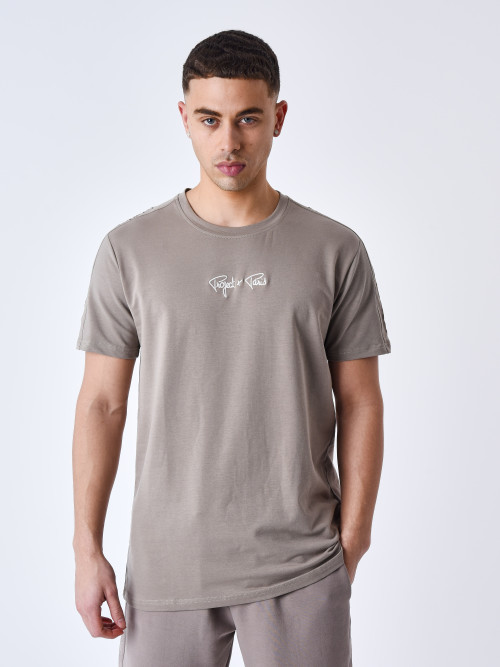 Camiseta con banda bordada en el hombro Project X Paris - Topo
