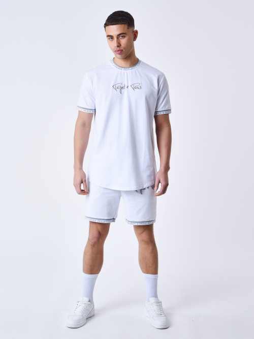 Embroidered logo tee shirt - White