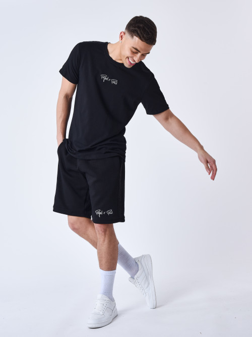 Project X Paris embroidered logo band shorts - Black