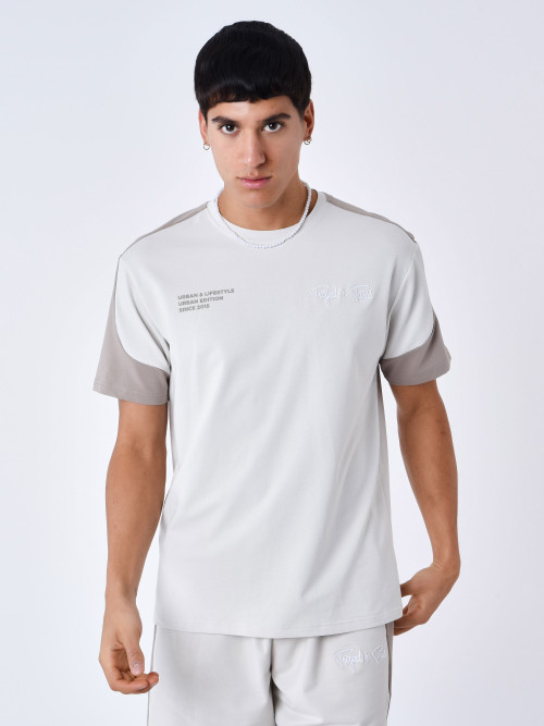 Two-tone T-shirt - Greige