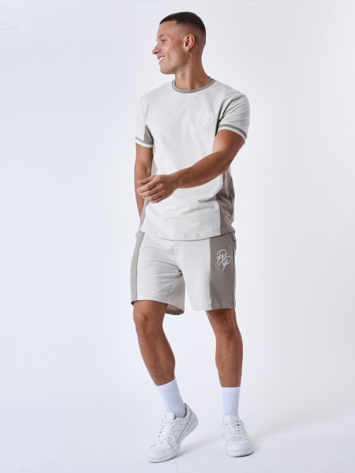 Two-tone shorts - Greige