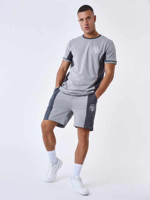 Two-tone shorts - Light grey