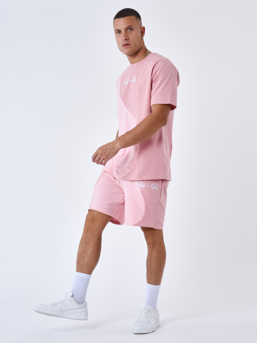 Two-tone wave shorts - Rose