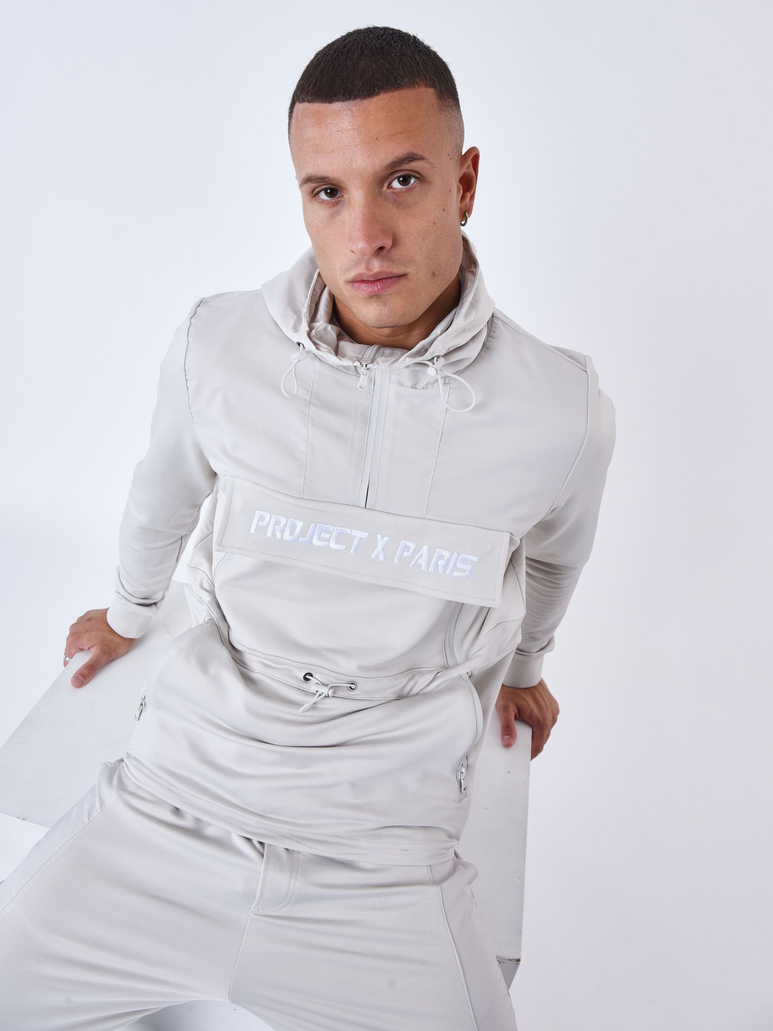 Sweat à capuche Project X Paris Homme full logo brodé