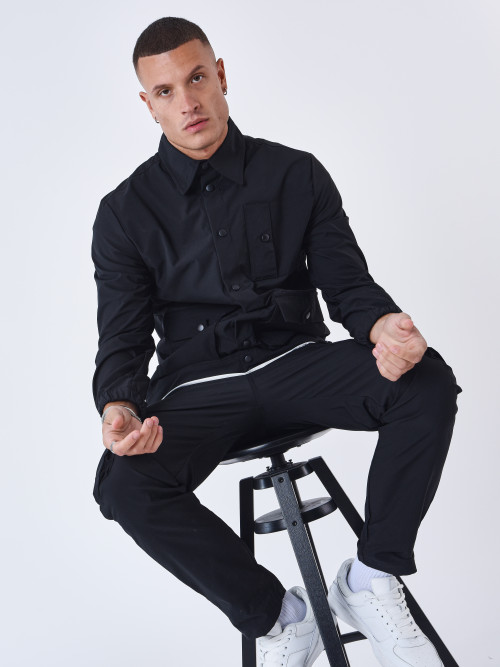 Multi-pocket workwear jacket - Black