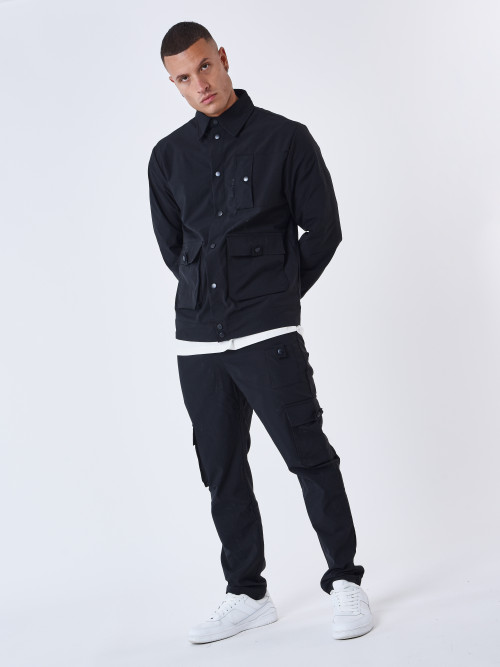 Workwear-Hose mit mehreren Taschen - Schwarz