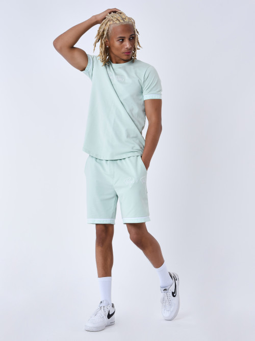 Shorts mit elastischen Bändern - Wassergrün