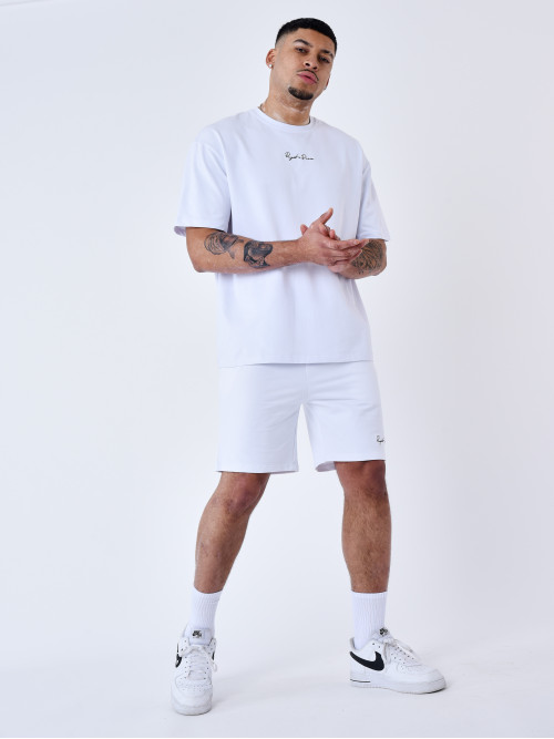 Project X Paris logo embroidery shorts - White